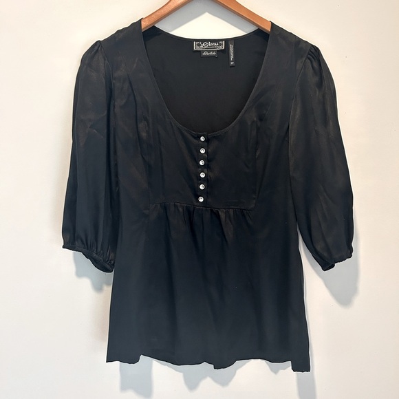 VINTAGE GUESS SILK BLOUSE SZ Small - Picture 1 of 6